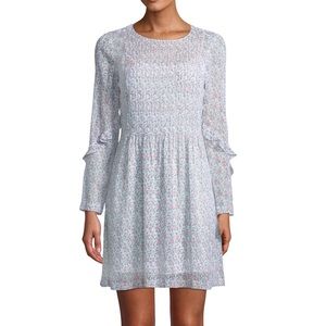 Catira Pleated Mini Floral-Print Silk Dress - Club Monaco